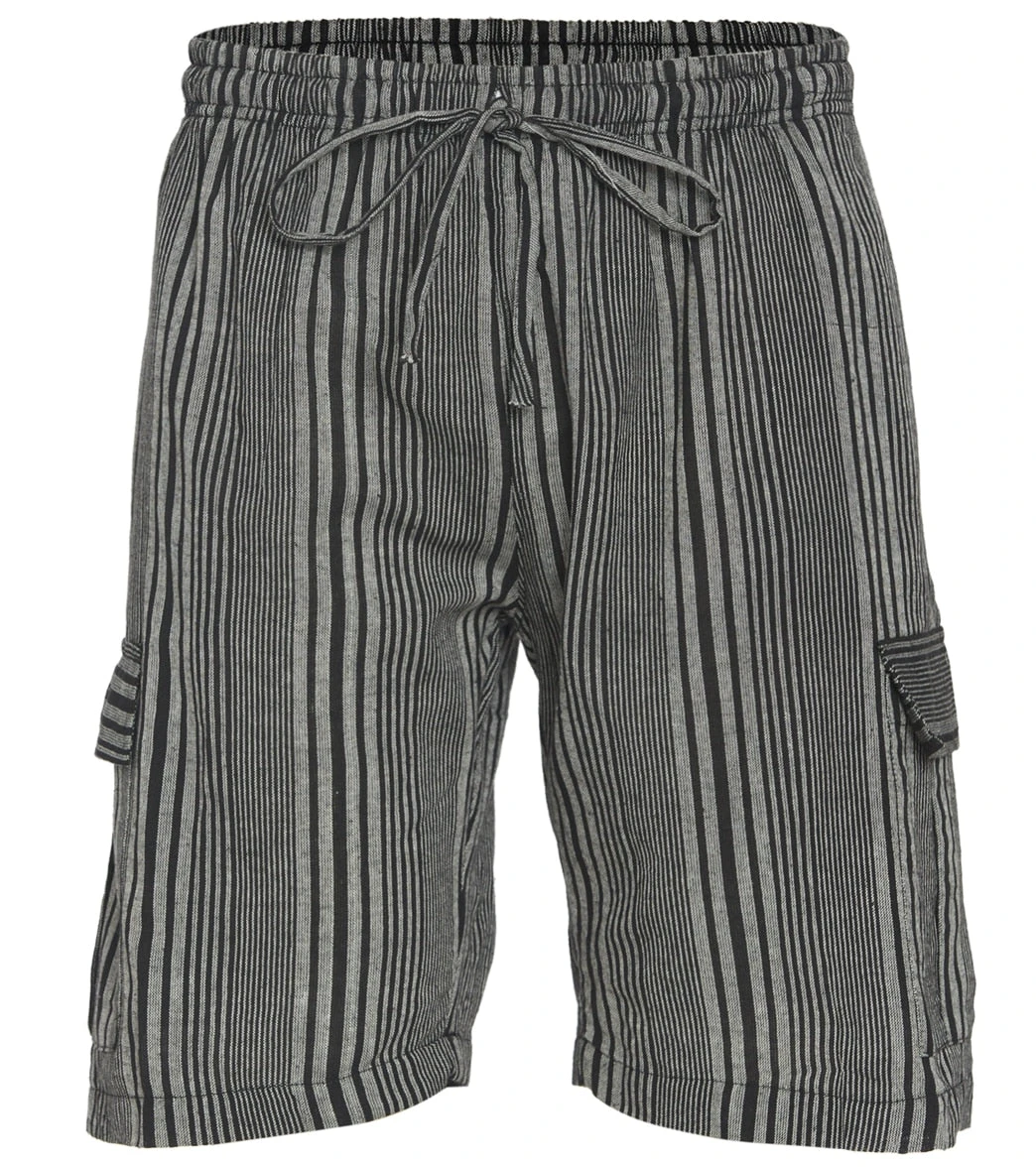 Yak & Yeti Men's Striped Shorts With Pockets 11 Yak & Yeti Men's Striped Shorts With Pockets - Image 9