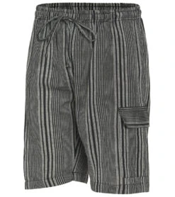 Yak & Yeti Men's Striped Shorts With Pockets 23 Yak & Yeti Men's Striped Shorts With Pockets -Pranty Yoga Shop 6823870038059 black 2a