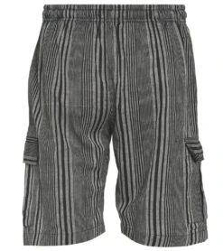 Yak & Yeti Men's Striped Shorts With Pockets 24 Yak & Yeti Men's Striped Shorts With Pockets -Pranty Yoga Shop 6823870038059 black 3a
