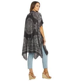 Yak & Yeti Boho Floral Medallion Kimono Wrap Dark Brown 8 Yak & Yeti Boho Floral Medallion Kimono Wrap Dark Brown -Pranty Yoga Shop 6823870136363 darkbrown 3a