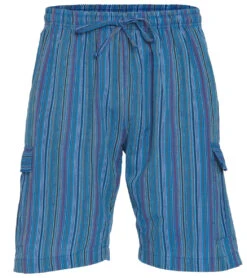 Yak & Yeti Men's Striped Shorts With Pockets 17 Yak & Yeti Men's Striped Shorts With Pockets -Pranty Yoga Shop 6823870169131 blue