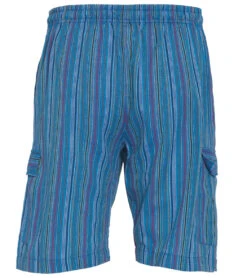 Yak & Yeti Men's Striped Shorts With Pockets 16 Yak & Yeti Men's Striped Shorts With Pockets -Pranty Yoga Shop 6823870169131 blue 3a