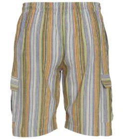 Yak & Yeti Men's Striped Shorts With Pockets 20 Yak & Yeti Men's Striped Shorts With Pockets -Pranty Yoga Shop 6823870234667 natural 3a