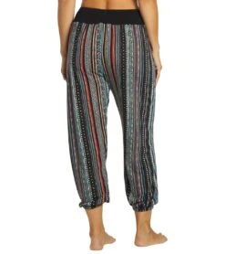 Yak & Yeti Striped Bohemian Harem Pants Maroon Multi -Pranty Yoga Shop 6823871741995 maroonmulti 3a