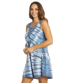 Yak & Yeti Tie Dye Boho Dress 24 Yak & Yeti Tie Dye Boho Dress -Pranty Yoga Shop 6823872462891 blue 5a 1