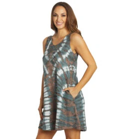 Yak & Yeti Tie Dye Boho Dress 18 Yak & Yeti Tie Dye Boho Dress -Pranty Yoga Shop 6823872495659 grey 5a