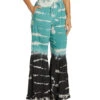 Yak & Yeti Boho Tiered Palazzo Tie Dye Pants Green 1 Yak & Yeti Boho Tiered Palazzo Tie Dye Pants Green -Pranty Yoga Shop 6823872561195 green 2a