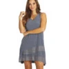 Yak & Yeti Casual Layered Lace Hem Dress -Pranty Yoga Shop 6823873085483 blue 1a