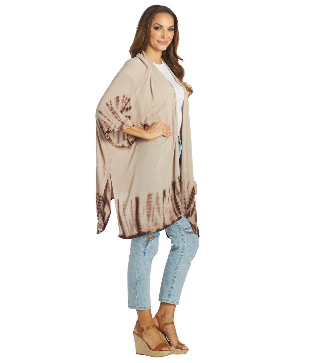 Yak & Yeti Boho Ombre Tie Dye Kimono Wrap Chocolate/Mocha 3 Yak & Yeti Boho Ombre Tie Dye Kimono Wrap Chocolate/Mocha