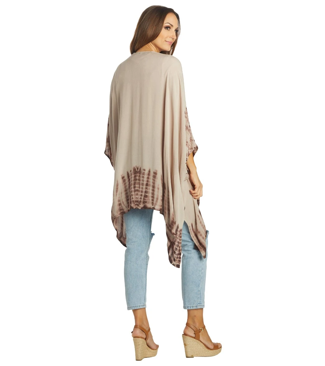 Yak & Yeti Boho Ombre Tie Dye Kimono Wrap Chocolate/Mocha 4 Yak & Yeti Boho Ombre Tie Dye Kimono Wrap Chocolate/Mocha - Image 2