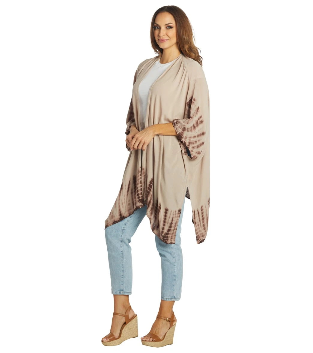 Yak & Yeti Boho Ombre Tie Dye Kimono Wrap Chocolate/Mocha 6 Yak & Yeti Boho Ombre Tie Dye Kimono Wrap Chocolate/Mocha - Image 4