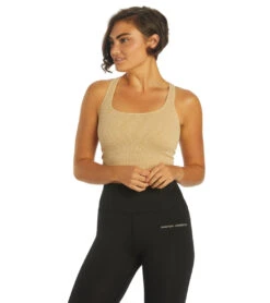 Spiritual Gangster Athena Heather Seamless Crop Top Heather Biscotti -Pranty Yoga Shop 6824882208811 heatherbiscotti 4a