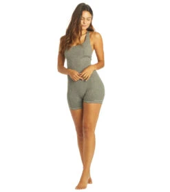 Spiritual Gangster Flaunt Bodysuit Tech Heather -Pranty Yoga Shop 6826523754539 heathergrey 4a