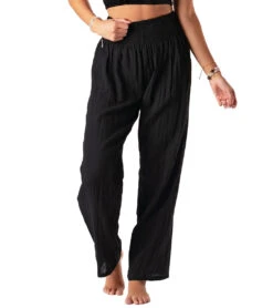 Lotus And Luna Solid Wide Leg Pant Black 11 Lotus And Luna Solid Wide Leg Pant Black -Pranty Yoga Shop 6837939306539 black