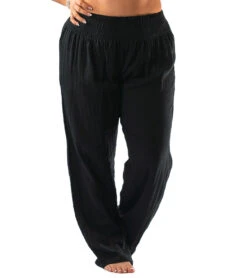 Lotus And Luna Solid Wide Leg Pant Black 10 Lotus And Luna Solid Wide Leg Pant Black -Pranty Yoga Shop 6837939306539 black 5a