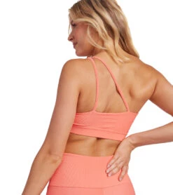 Onzie Sutra Bra Peach Punch Rib -Pranty Yoga Shop 6841132843051 peachpunchrib 3a