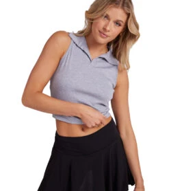 Onzie Polo Tank 20 Onzie Polo Tank -Pranty Yoga Shop 6841133105195 heathercorerib 1a