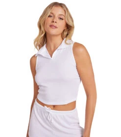 Onzie Polo Tank 26 Onzie Polo Tank -Pranty Yoga Shop 6841133137963 whitecorerib 3a
