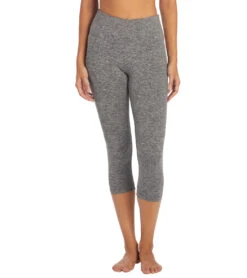 Zobha Easy Melange Capri 19 Zobha Easy Melange Capri -Pranty Yoga Shop 6842860470315 heatherblack