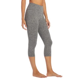 Zobha Easy Melange Capri 15 Zobha Easy Melange Capri -Pranty Yoga Shop 6842860470315 heatherblack 2a