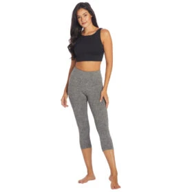 Zobha Easy Melange Capri 17 Zobha Easy Melange Capri -Pranty Yoga Shop 6842860470315 heatherblack 4a