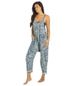 Free People Hot Shot Printed Onesie Indigo Combo -Pranty Yoga Shop 6846724374571 indigocombo 5a