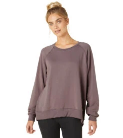 Beyond Yoga Cozy Fleece Saturday Oversized Pullover Mauve -Pranty Yoga Shop 6851916693547 mauve