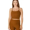 Beyond Yoga Spacedye Slim Racerback Cropped Tank Clove Brown Heather -Pranty Yoga Shop 6851977412651 clovebrownheather 2a
