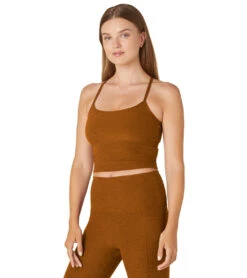Beyond Yoga Spacedye Slim Racerback Cropped Tank Clove Brown Heather -Pranty Yoga Shop 6851977412651 clovebrownheather 3a