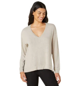 Beyond Yoga Long Weekend Pullover Oatmeal -Pranty Yoga Shop 6852036460587 oatmeal