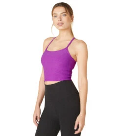 Beyond Yoga Spacedye Slim Racerback Cropped Tank Vivid Plum Heather -Pranty Yoga Shop 6852040228907 vividplumheather 3a