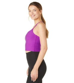 Beyond Yoga Spacedye Slim Racerback Cropped Tank Vivid Plum Heather -Pranty Yoga Shop 6852040228907 vividplumheather 4a