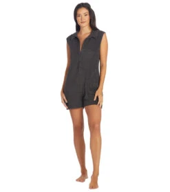 Year Of Ours Weekend Terry Romper 11 Year Of Ours Weekend Terry Romper -Pranty Yoga Shop 6855336263723 black 4a