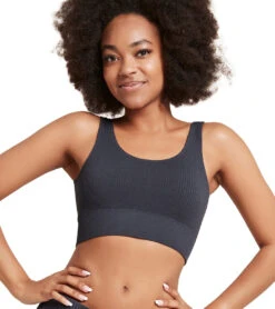 Boody Ribbed Seamless Bra Storm -Pranty Yoga Shop 6906605731883 storm 1