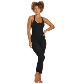 Spiritual Gangster Flaunt Eco Jersey 7/8 Bodysuit -Pranty Yoga Shop 6928718626859 black