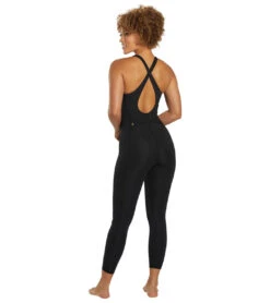 Spiritual Gangster Flaunt Eco Jersey 7/8 Bodysuit -Pranty Yoga Shop 6928718626859 black 3a