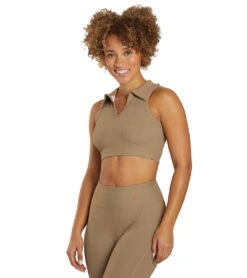 Year Of Ours The Gabriela Rib Bra Caribou -Pranty Yoga Shop 6932239384619 caribou 4a