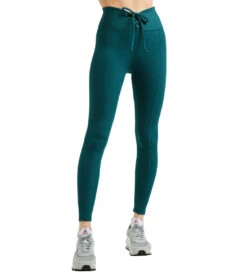 Year Of Ours Ribbed Football Leggings Deep Teal -Pranty Yoga Shop 6932239843371 deepteal