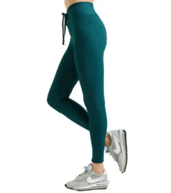 Year Of Ours Ribbed Football Leggings Deep Teal -Pranty Yoga Shop 6932239843371 deepteal 3a