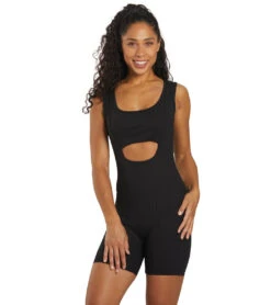 Year Of Ours Ribbed Biker Onesie 17 Year Of Ours Ribbed Biker Onesie -Pranty Yoga Shop 6932381302827 black 1a