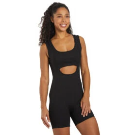 Year Of Ours Ribbed Biker Onesie 18 Year Of Ours Ribbed Biker Onesie -Pranty Yoga Shop 6932381302827 black 2a