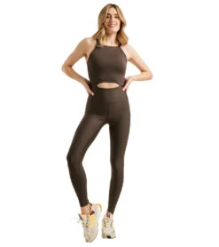 Year Of Ours Recycled Cut Out Onesie Dark Oak -Pranty Yoga Shop 6932382908459 darkoak