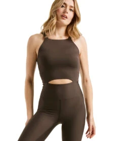 Year Of Ours Recycled Cut Out Onesie Dark Oak -Pranty Yoga Shop 6932382908459 darkoak 4a