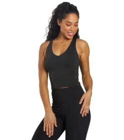 Girlfriend Collective FLOAT Zoe Superstrech Tank 25 Girlfriend Collective FLOAT Zoe Superstrech Tank -Pranty Yoga Shop 6939608580139 black 4a