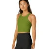 Beyond Yoga Focus Cropped Tank Fern Green Heather