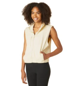 Beyond Yoga Morning Walk Vest Cream