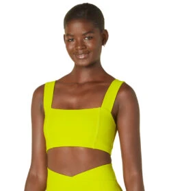 Beyond Yoga Spacedye Squared Bra True Chartreuse Heather