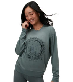 Spiritual Gangster Stargaze Relaxed Savasana Sweatshirt Winter Thyme -Pranty Yoga Shop 6989236830251 winterthyme