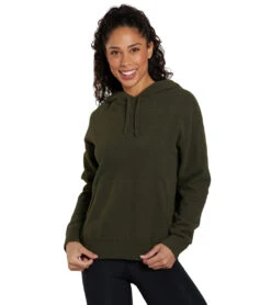 Spiritual Gangster Relaxed Chenille Hoodie Leaf -Pranty Yoga Shop 6989240696875 leaf