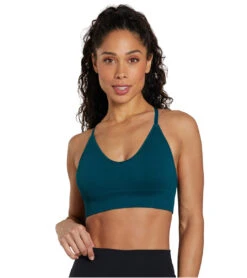 Spiritual Gangster Selene Seamless Triangle Rib Bra -Pranty Yoga Shop 6989243711531 pine